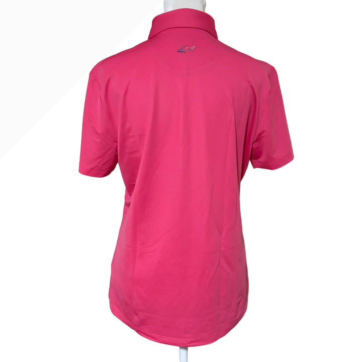 Greg Norman Freedom Stretch Polo - Flora Pink - Medium (FINAL SALE ITEM) - Skorzie