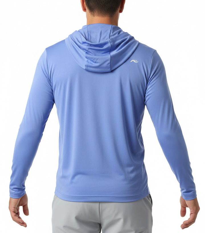 KJUS Men's Kallen Hooded Midlayer (w/logo) - Reflection - X-Large - Skorzie