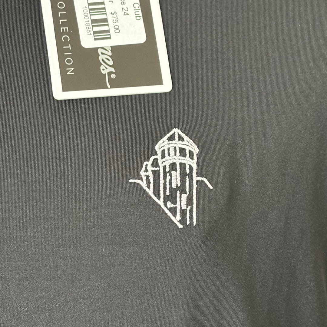 Bobby Jones Performance Jersey Solid Polo (w/ logo) - Black - Large - Skorzie
