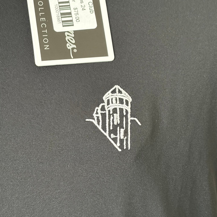 Bobby Jones Performance Jersey Solid Polo (w/ logo) - Black - Large - Skorzie