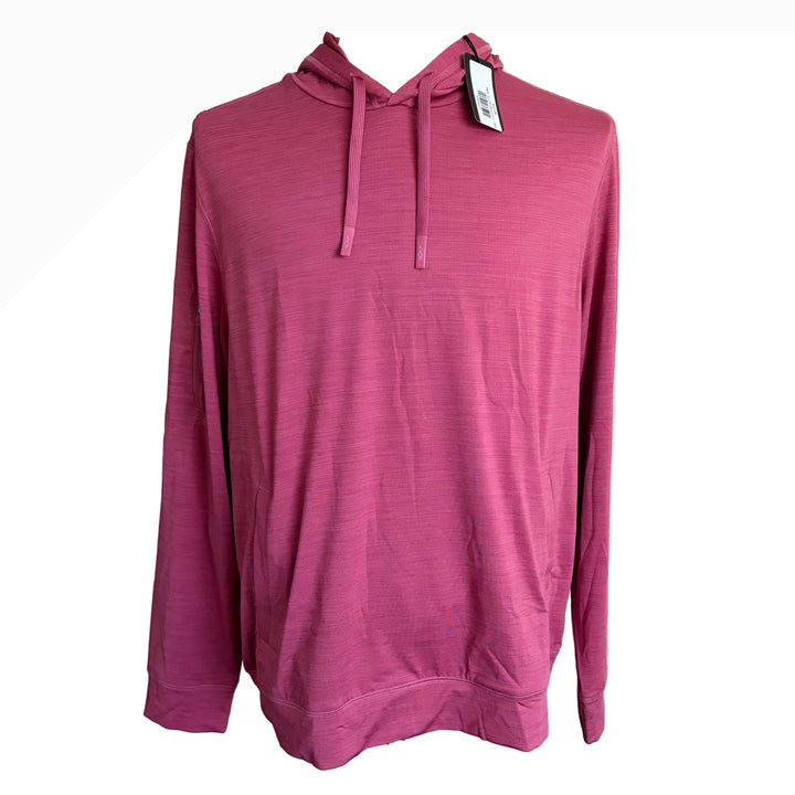 Greg Norman Men's Momentum Golf Hoodie - Lobster Heather - Large - Skorzie