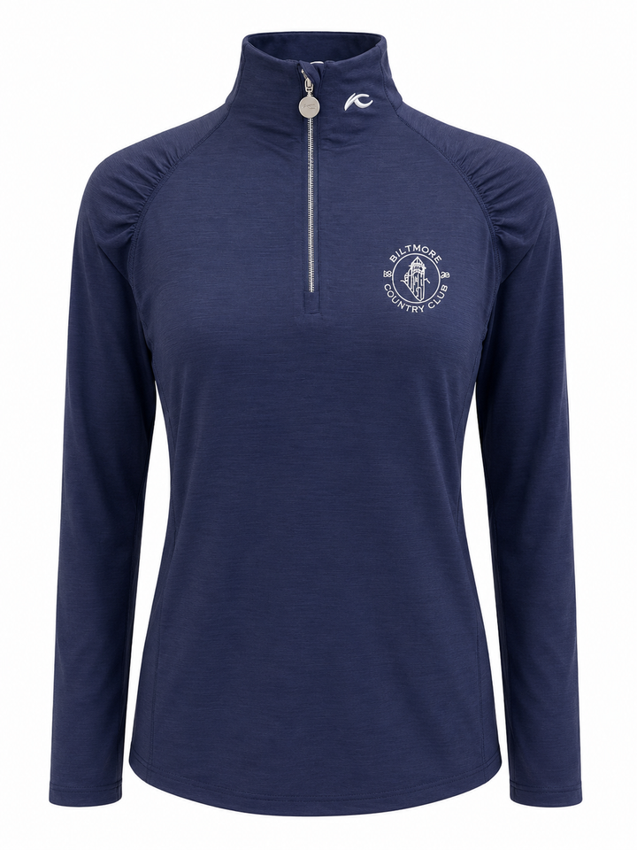 KJUS Nora Cooling Half Zip (w/ logo) - Atlanta Blue - Small
