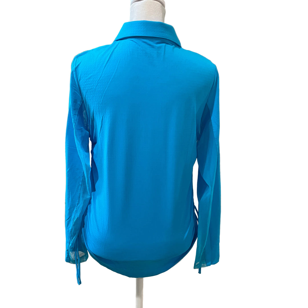 IBKUL Adjustable Length L/S Polo - Turquoise - Small - Skorzie