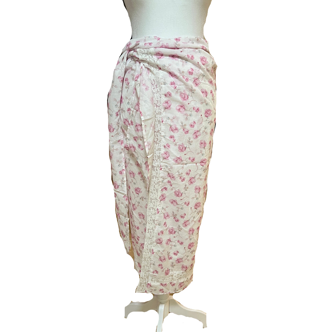Love Shack Fancy Emabella Heirloom Print Sarong - Sterling Dusk - One Size Fits All - Skorzie