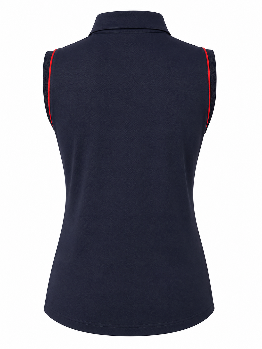 EP NY Sleeveless Crossover Placket Polo (w/ logo) - Navy - Large