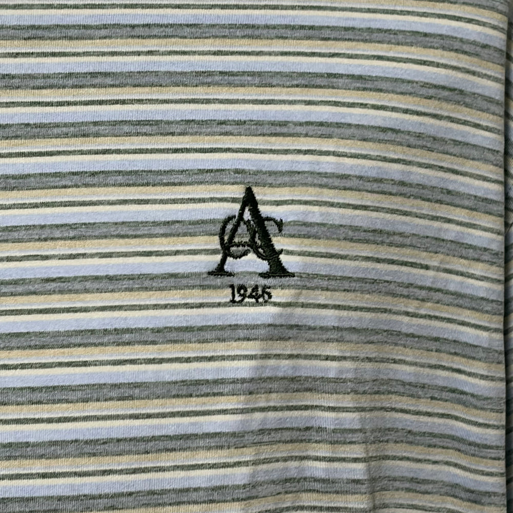 Straight Down Oceano Stripe Polo (w/logo) - Pine - XX-Large - Skorzie