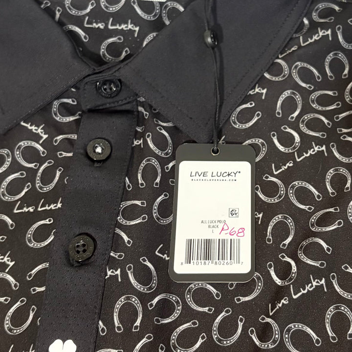 Black Clover Men's Golf Polo All Luck Black Size L