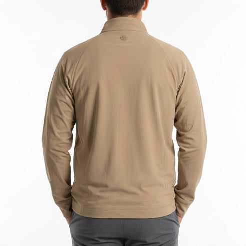 G/FORE Men's Golf Jacket Storm Fleece Hybrid Mocha Size M