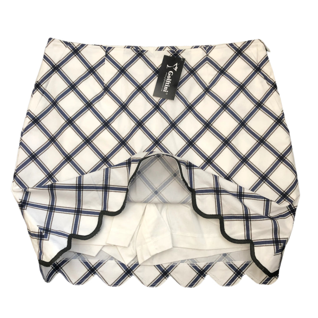 Golftini 17.5" Carpe Diem Skort - White/Blue - Size 4 - Skorzie
