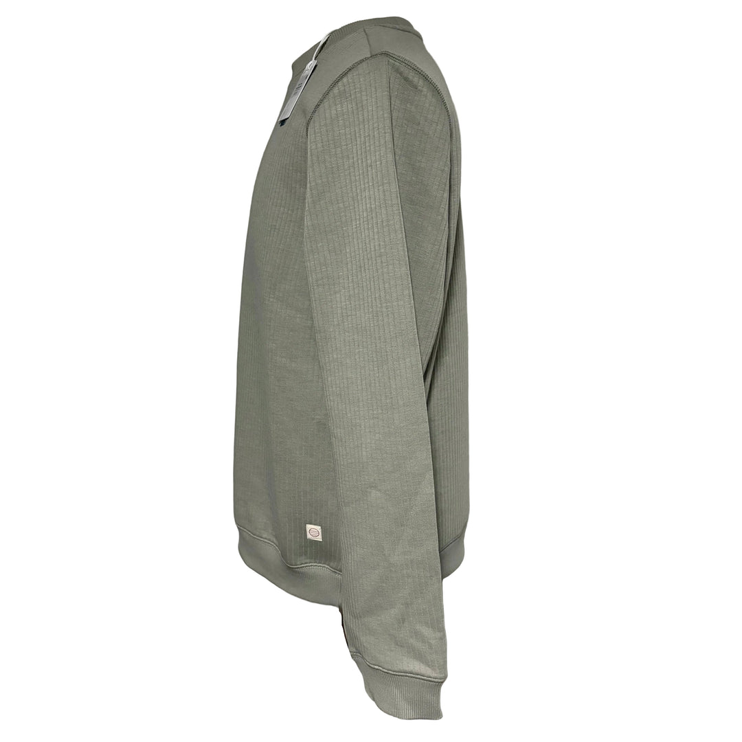 Marine Layer Corbet Quilted Crewneck - Taupe - Skorzie