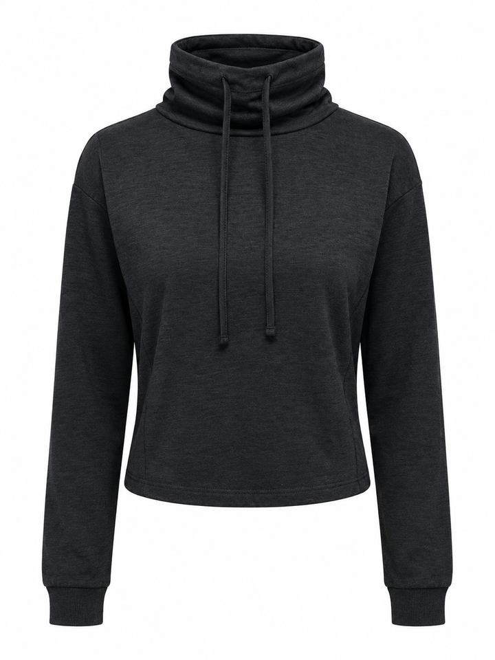 G-Lifestyle Women's Crop Sweatshirt - Black - XS