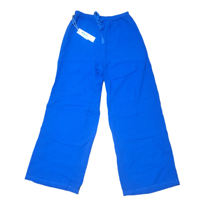 Stateside Wide Leg Gauze Pants - Blue - Skorzie