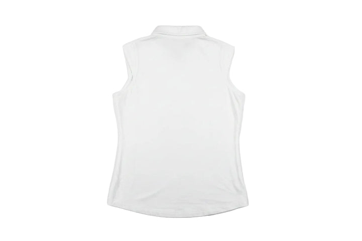 IBKUL Women's Sleeveless Zip Polo - White