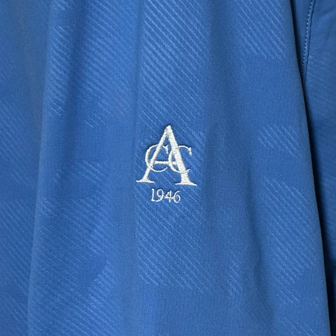 Peter Millar Pine Camo Performance Hoodie (w/logo) - Tide Blue - Large - Skorzie