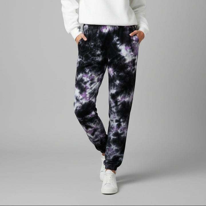 Electric & Rose Velour Sweatpants (30.5") - Onyx Tie Dye - Skorzie
