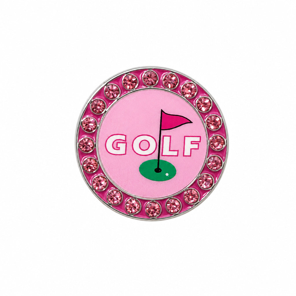 Best Of Golf America Crystal Rim Ball Marker - Pink Golf