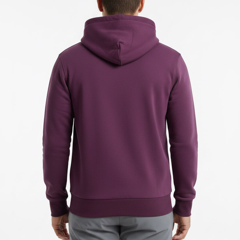 G/FORE Men's Golf Hoodie Cotton Blend Scuba Dark Plum Size M
