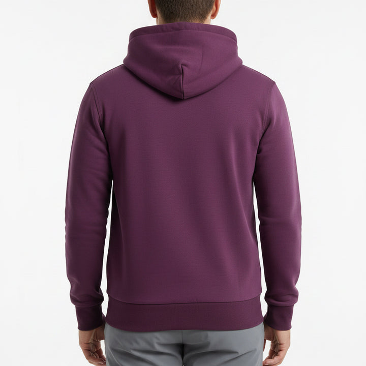 G/FORE Men's Golf Hoodie Cotton Blend Scuba Dark Plum Size M
