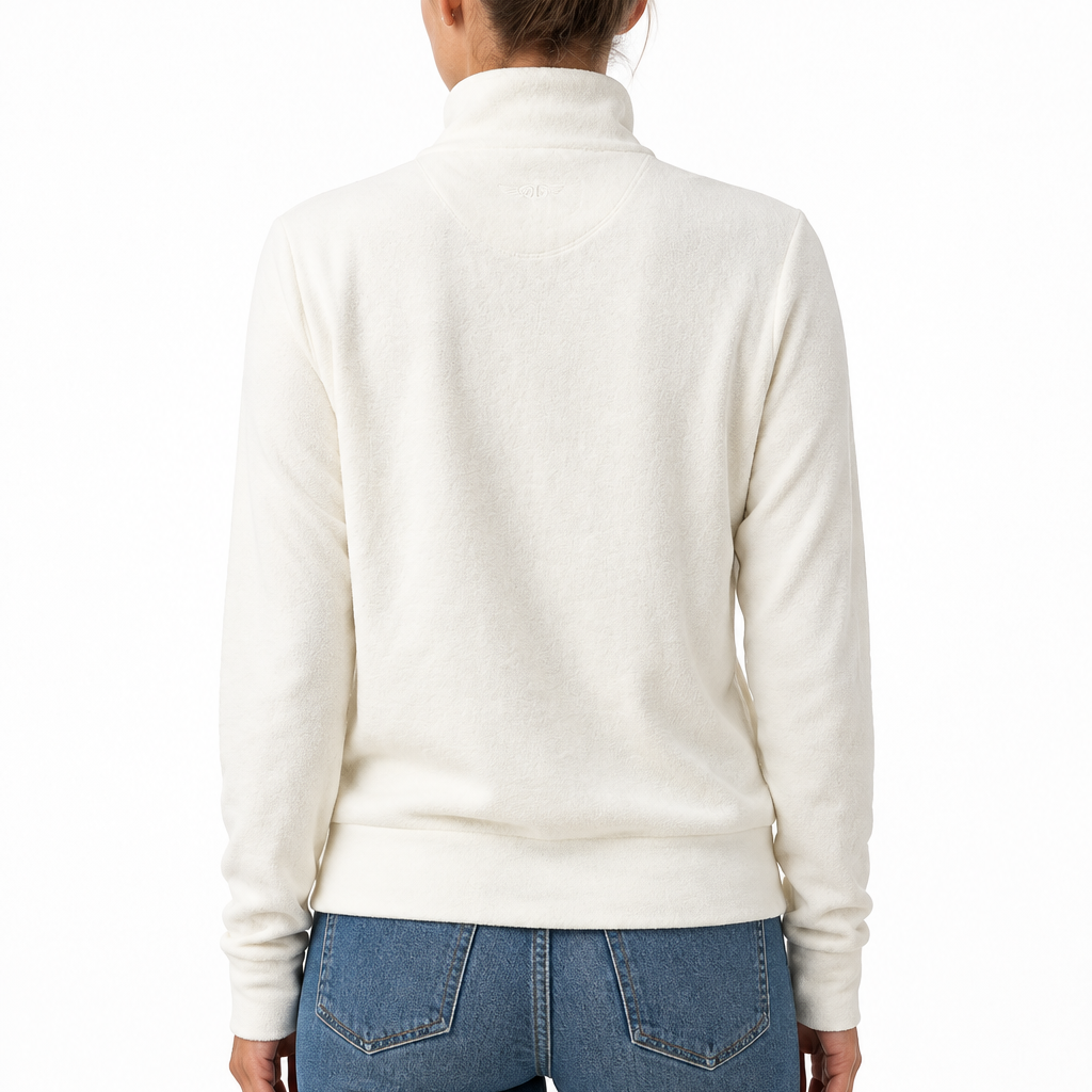 Straight Down Women's Quarter Zip Collette Coconut Size M