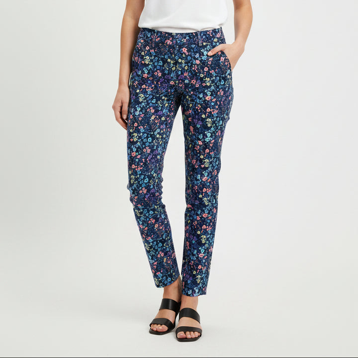 Kjus Women's Golf Pant Treg 27" Atlanta Blue/Limoncello Size XS
