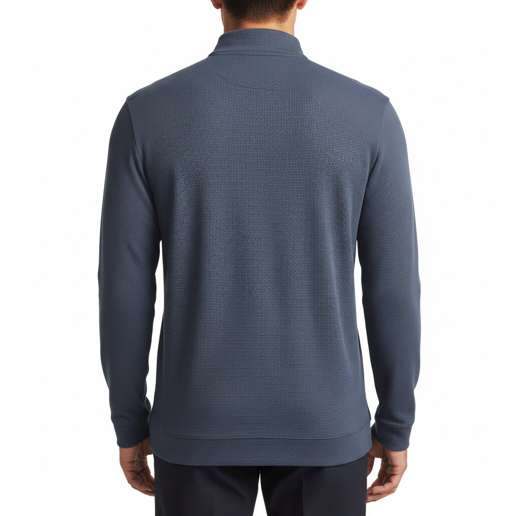 Straight Down Men's Golf Quarter Zip Warren New Indigo/Cobalt Size L