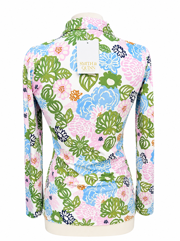 Smith & Quinn Jean Long Sleeve Polo - Limelight Garden - XS