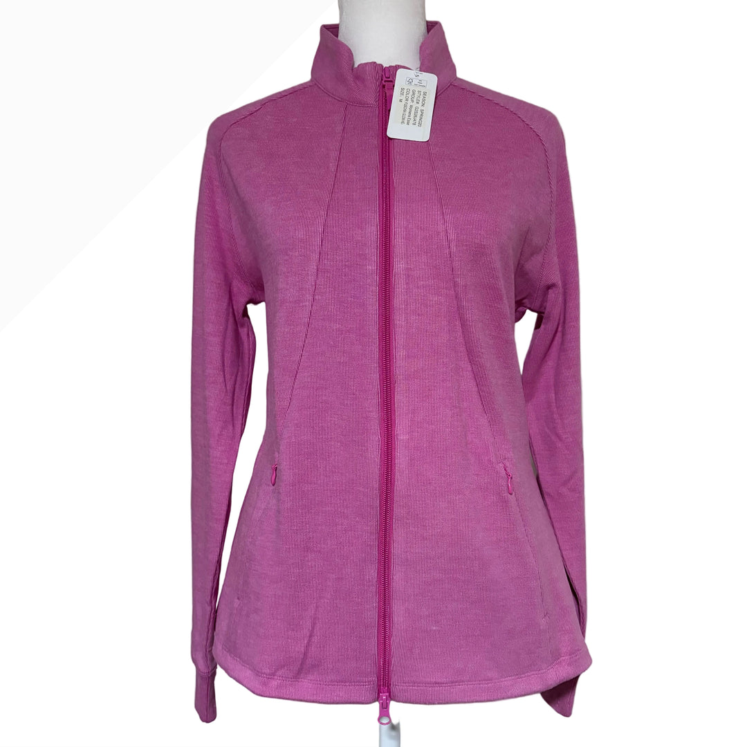 Greg Norman Golf Life Full-Zip Jacket - Fuchsia Heather - Medium - Skorzie