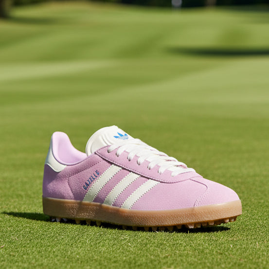 Adidas Womens Gazelle Golf Shoes - Lilac/Chalk White/Blue Bird