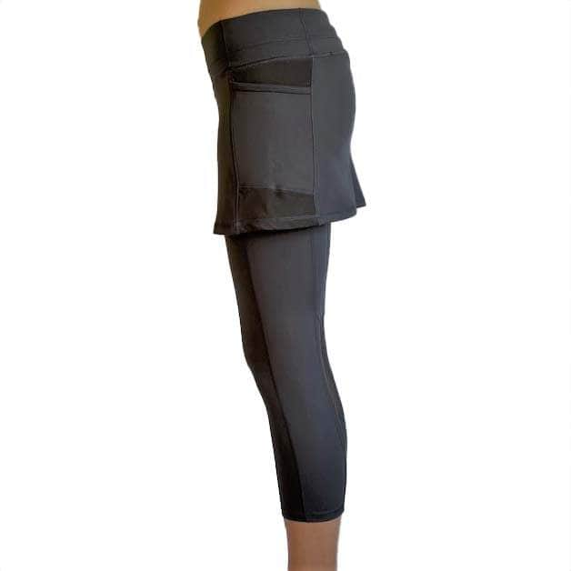 SOL Sister Skirted Capris - Steel