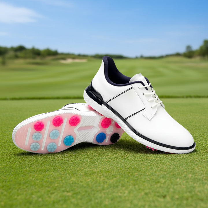 G/FORE Gallivan2r T.P.U. Side Stripe Kiltie Golf Shoes - Snow/Twilight
