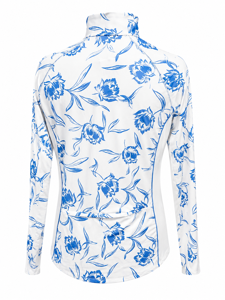 RLX Ralph Lauren Floral Quarter Zip (w/ logo) - White