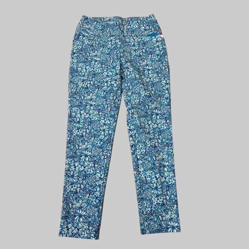 Lilly Pulitzer Womens Blooming Floral Pant - White/Blue