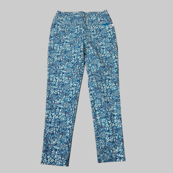 Lilly Pulitzer Womens Blooming Floral Pant - White/Blue