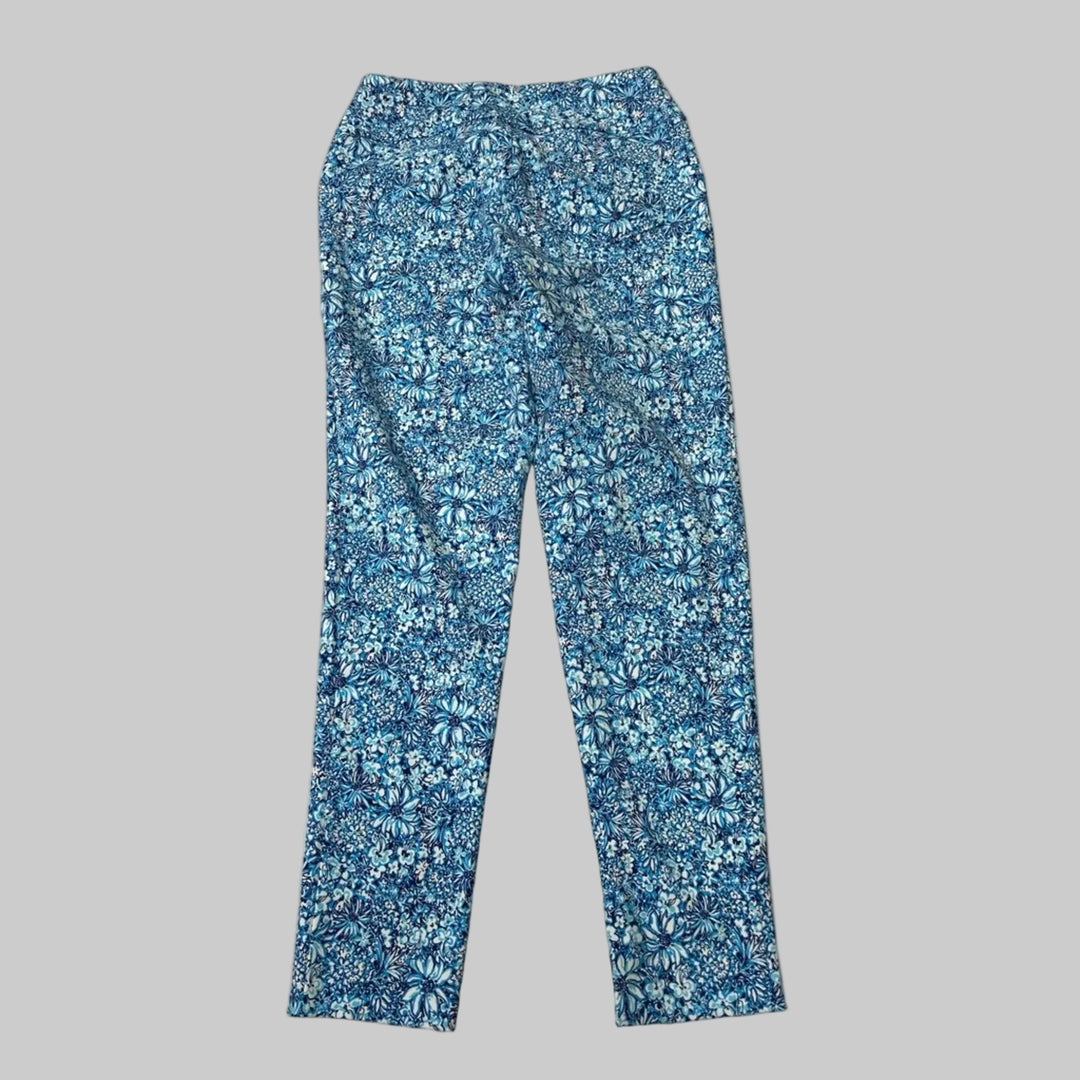 Lilly Pulitzer Womens Blooming Floral Pant - White/Blue