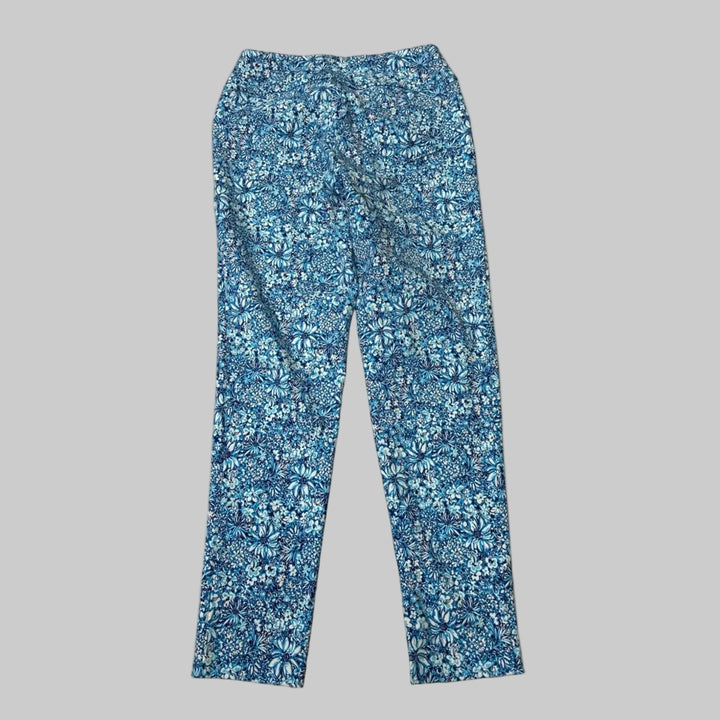 Lilly Pulitzer Womens Blooming Floral Pant - White/Blue