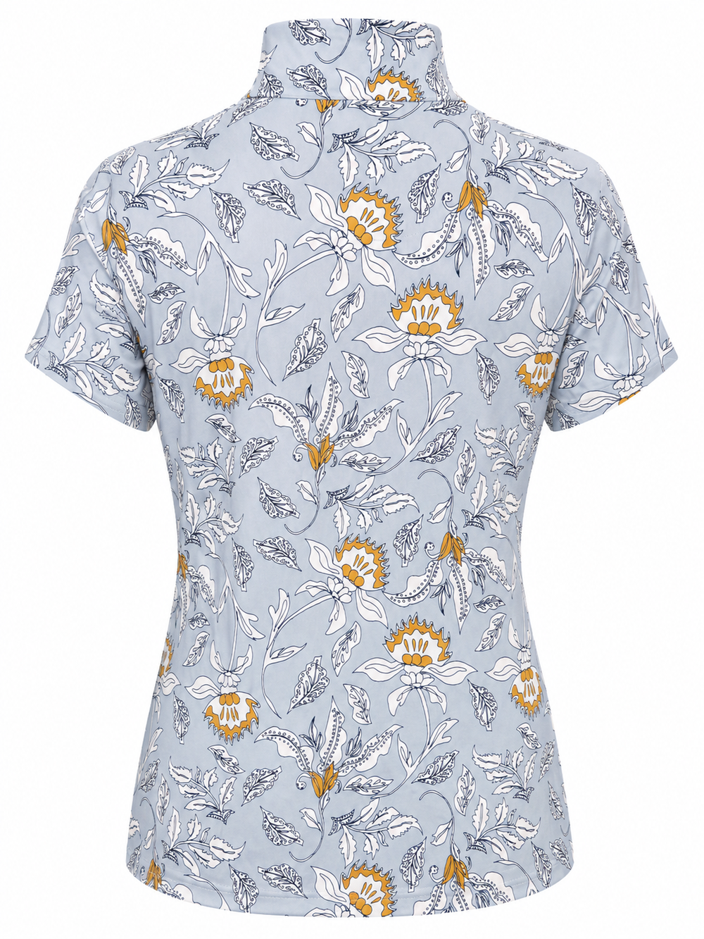 Kastel Denmark Cap Sleeve 1/4 Zip Sun Shirt - Dove Vintage Jacobean - Skorzie