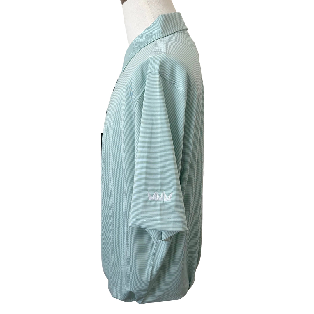FootJoy Micro Stripe Feeder Polo (w/logo) - Mist/Moss - X-Large - Skorzie