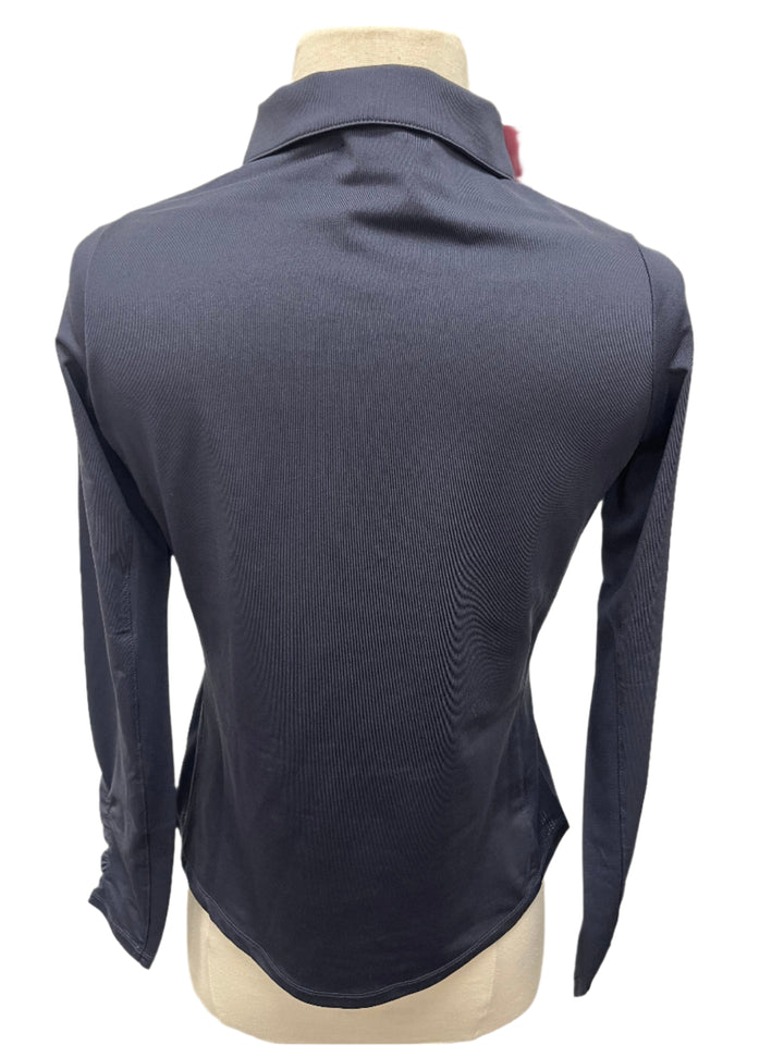 Golftini Long Sleeve Zip Polo - Navy - Small - Skorzie