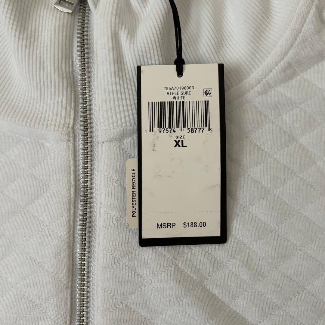 RLX Ralph Lauren Women's Golf 1/4 Zip Quilted Funnelneck White Size XL
