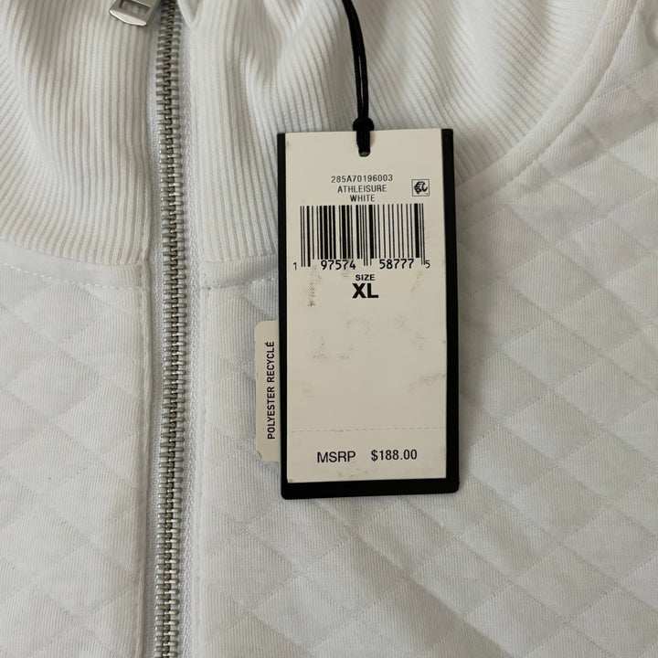RLX Ralph Lauren Women's Golf 1/4 Zip Quilted Funnelneck White Size XL