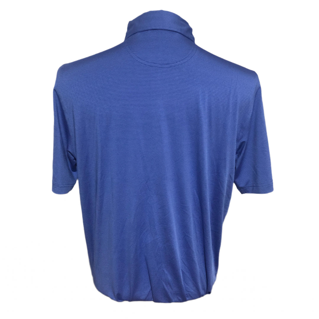 Bobby Jones Stripe Polo (w/ logo) - Marina Blue - Medium - Skorzie