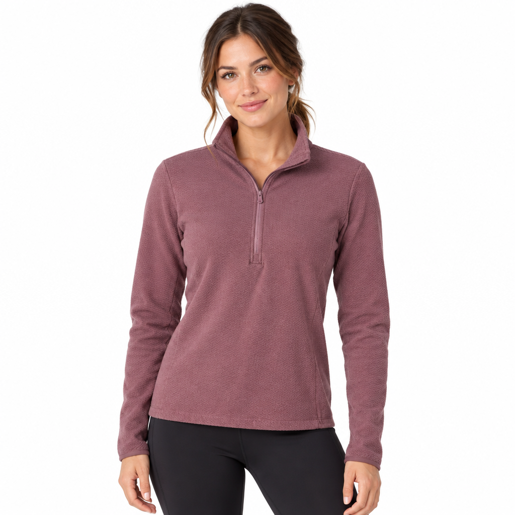 Straight Down Women's Half Zip Lorna Oxblood Size M