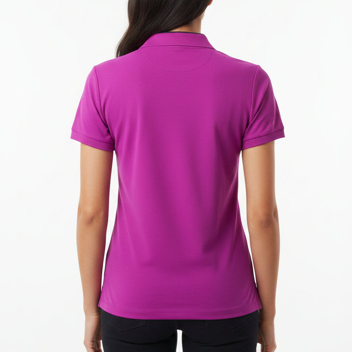 Original Penguin Women's Golf Polo Color Block Purple Cactus Flower Size S