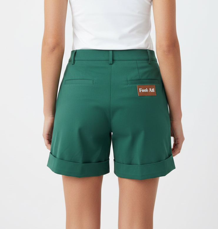 Fore All Women's Short Skipper (6") Green
