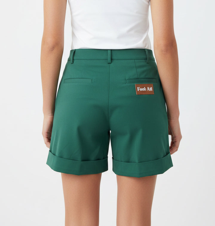 Fore All Women's Short Skipper (6") Green