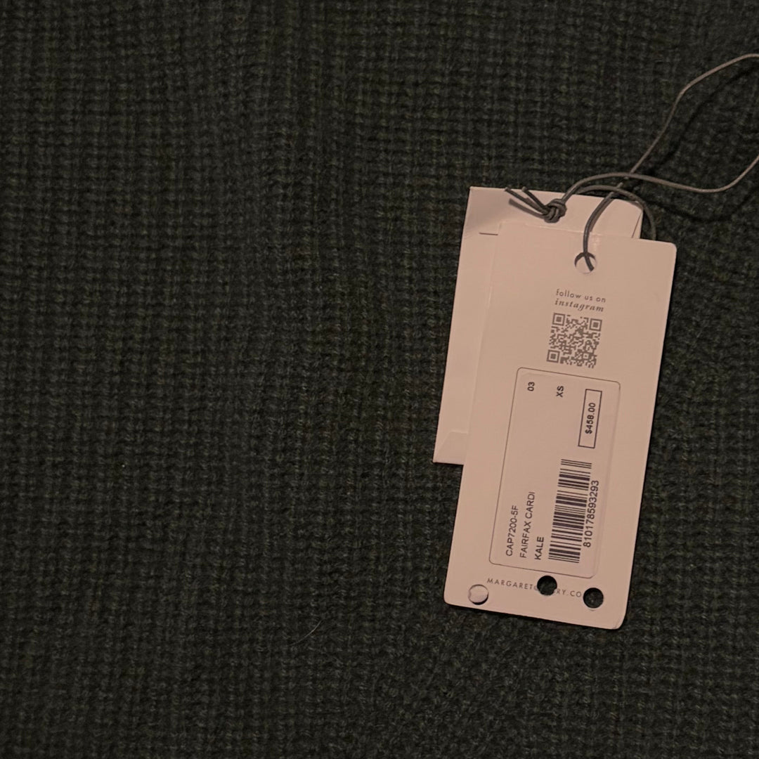 Margaret O'Leary Women's Cardigan Fairfax Kale Size XS