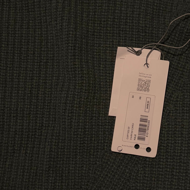 Margaret O'Leary Women's Cardigan Fairfax Kale Size XS
