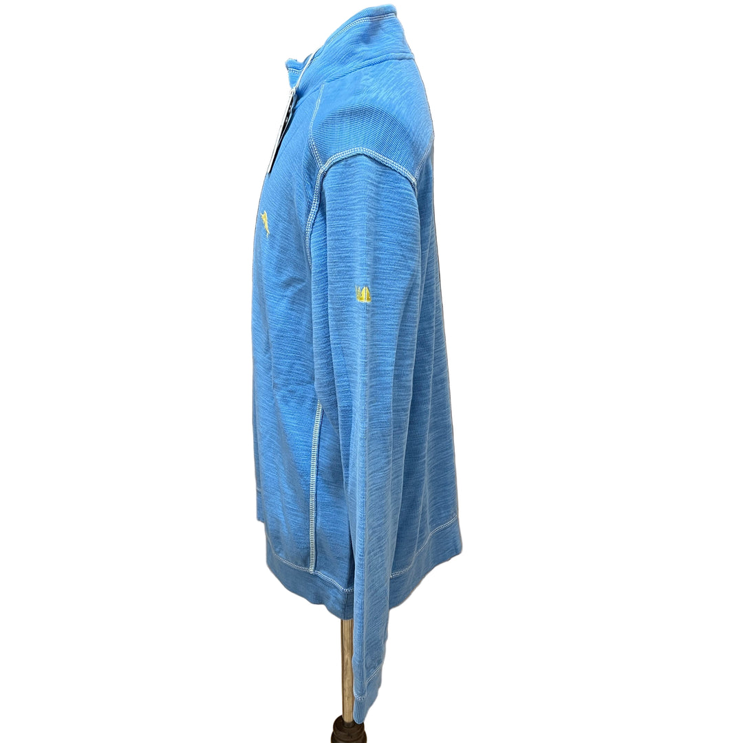 Tommy Bahama Tobago Bay 1/2 Zip (w/ logo) - Mountain Bluebell - Large - Skorzie