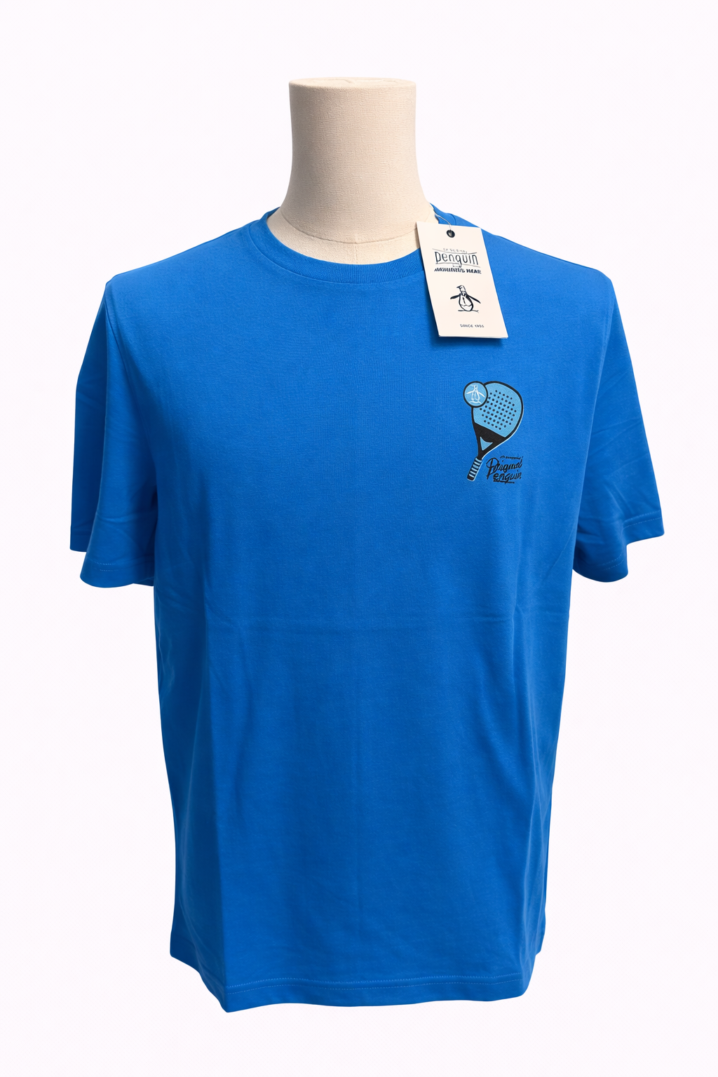 Penguin Pete with Paddle Graphic T-Shirt - Blue - Medium - Skorzie