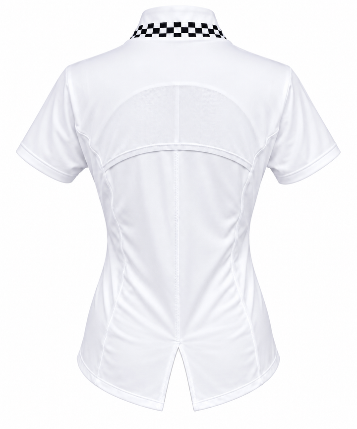 Lucky In Love Geo Mod Short Sleeve Top - White